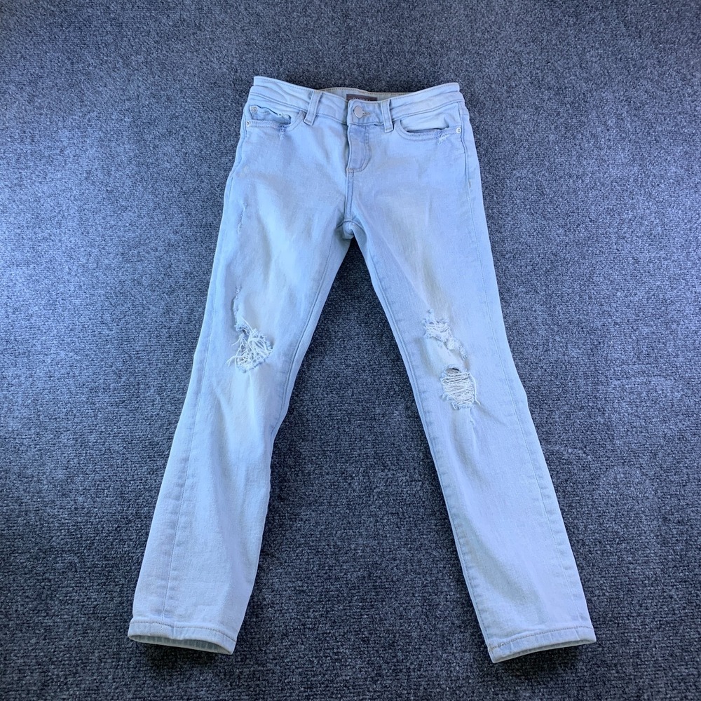 DL1961 Harper Boyfriend Jeans Girls 10 (Fits 24x23) Blue Denim Straight Leg